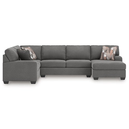 Signature Design by Ashley Seyler Lane 3-Piece Sectional with Chaise in Greystone