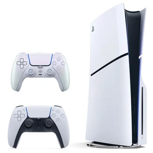 PS5 Slim Disc + Chroma Pearl Controller