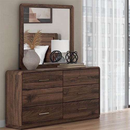 Signature Design by Ashley Fortlorn Queen Panel Bed, Dresser, Mirror & Nightstand