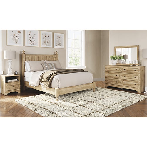 Aleaport Queen Panel Bed, Dresser, Mirror & Nightstand