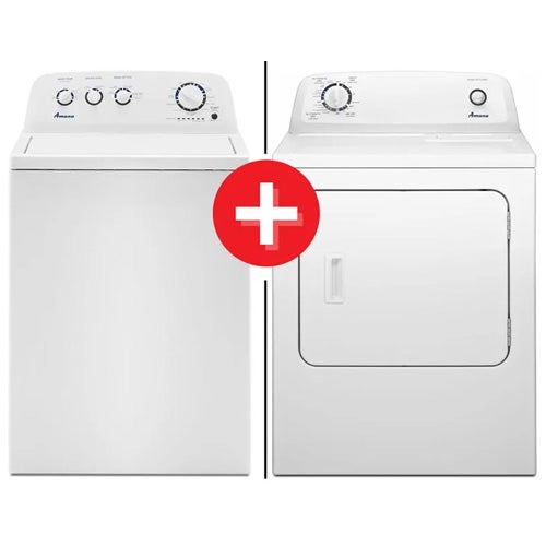 Amana 3.8 Cu. Ft. Top Load Washer & 6.5 Cu. Ft. Gas Dryer