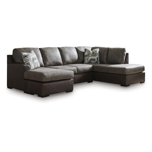 Signature Design by Ashley Castille Way 2-Piece Sectional with Chaise in Fossil