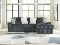 Signature Design by Ashley Midnight-Madness 2-Piece Sectional Sofa Chaise-Gunmetal  display image