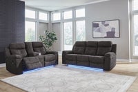 Signature Design by Ashley Brysonview Reclining Sofa & Loveseat with console display image