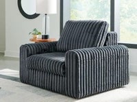 Signature Design by Ashley HamlinBay Power Gliding Chaise-Gunmetal display image