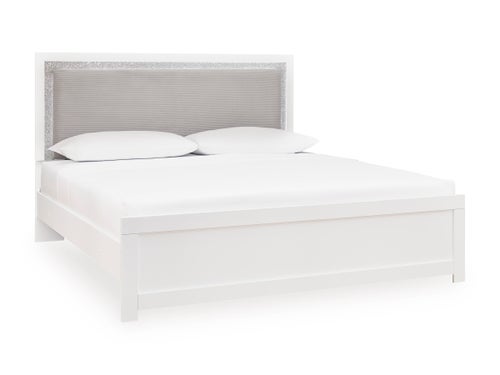 Signature Design by Ashley 6 piece Maeling Queen Bed, Dresser, Mirror and Night Stand - Matte White