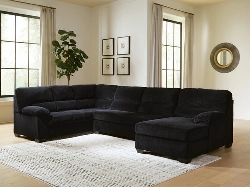 Signature Design by Ashley SimpleJoy 3-Piece Sectional with Chaise - Onyx