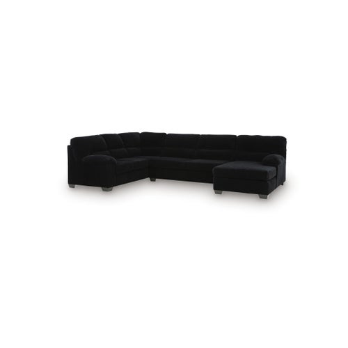 Signature Design by Ashley SimpleJoy 3-Piece Sectional with Chaise - Onyx