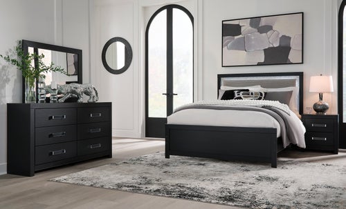 Signature Design by Ashley 5 Piece Maeling Queen Bed, Mirror, Dresser and Night Stand