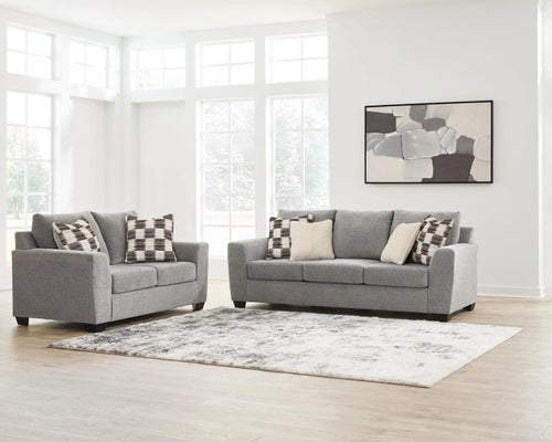 Benchcraft Loreo Sofa and Loveseat - Flint