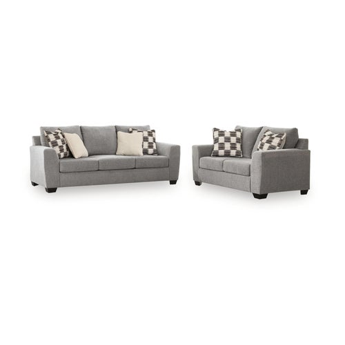 Benchcraft Loreo Sofa and Loveseat - Flint