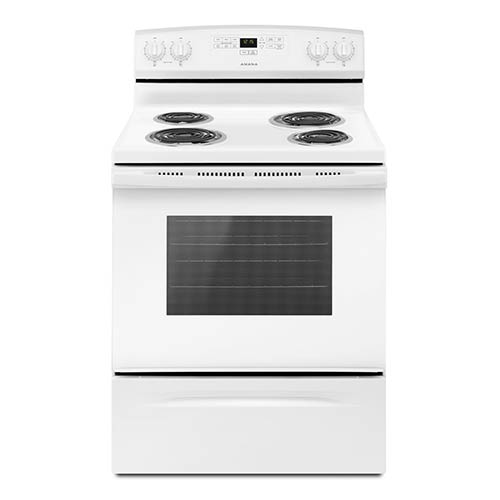 Amana White 4.8 Cu. Ft. Coil Top Electric Range
