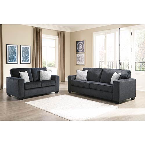 Signature Design by Ashley Altari Sofa & Loveseat in Slate