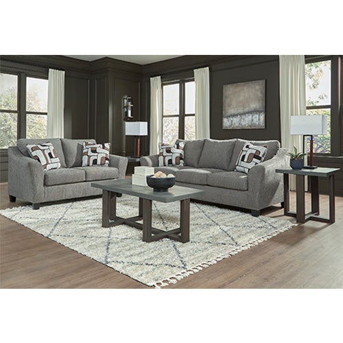 Signature Design by Ashley 2-Piece Willarae Sofa & Loveseat in Gray