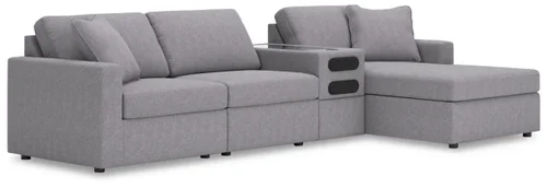 Signature Design by Ashley Modmax 4-Piece Sectional with Chaise - Granite