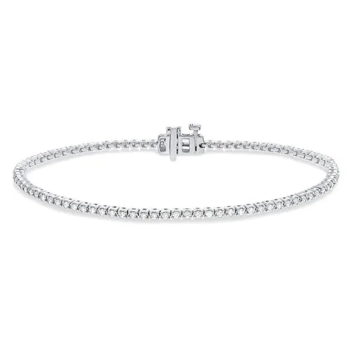 1 ctw Round Cut Lab Grown Diamond Tennis Bracelet in 10KT White Gold