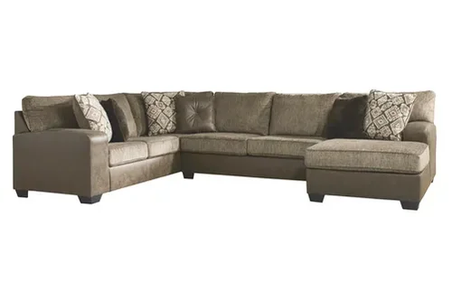 Signature By Ashley Benchcraft Abalone 3-Piece Sectional with Chaise-Chocolate