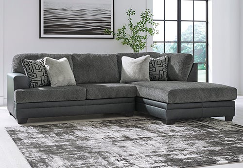 Signature Design by Ashley 2-Piece Brixley Sectional in Graphite