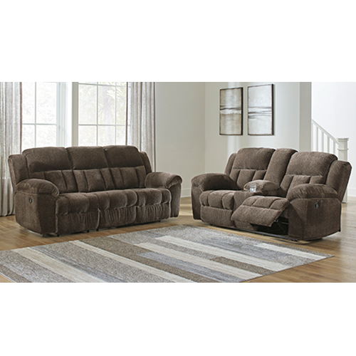 Signature Design by Ashley 2-Piece Frohn Reclining Sofa & Loveseat in Chocolate