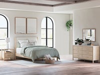 Signature Design by Ashley Cadmori Queen Panel Bed, Dresser, Mirror and 1 Nightstand display image