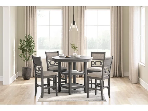 Signature Design by Ashley 5-Piece Wrenning Counter Height Table & 4 Barstools