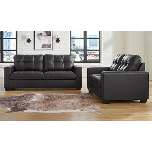 Signature Design by Ashley Barlin Mills Sofa and Loveseat - Carbon