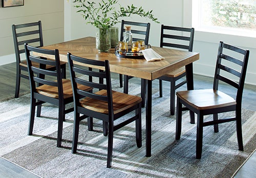 Signature Design by Ashley 7-Piece Blondon Dining Table & 6 Chairs