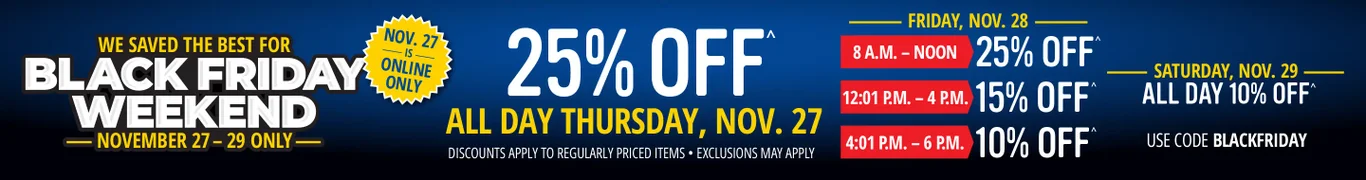 Black Friday Weekend | November 27 - 29 Only