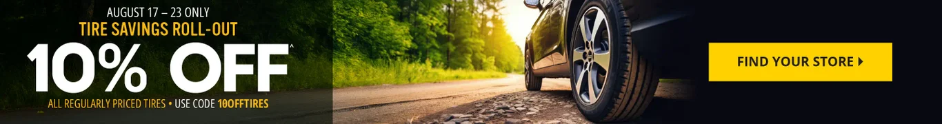 10% OFF ALL TIRES SALE