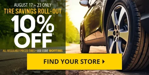 10% OFF ALL TIRES SALE