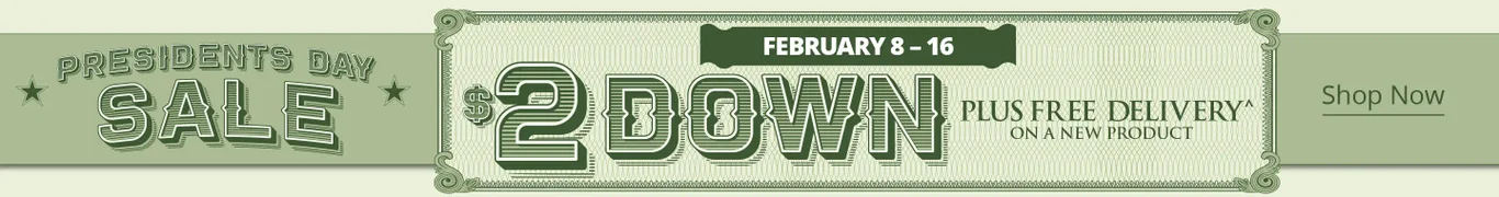 Presidents' Day Sale | $2 Down PLUS Free Delivery^ on a new rental agreement