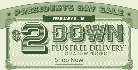Presidents' Day Sale | $2 Down PLUS Free Delivery^ on a new rental agreement
