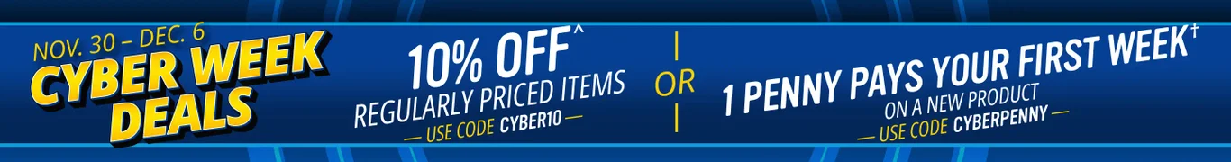 Cyber Deals: 10% Off Regulary Priced Items^ or Penny Pays Your First Week† at HomeChoice Stores