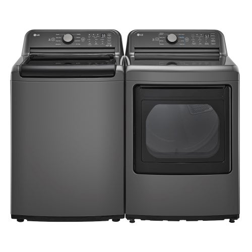 LG 5.0 Cu. Ft. Top Load Washer with Gas Dryer in Black