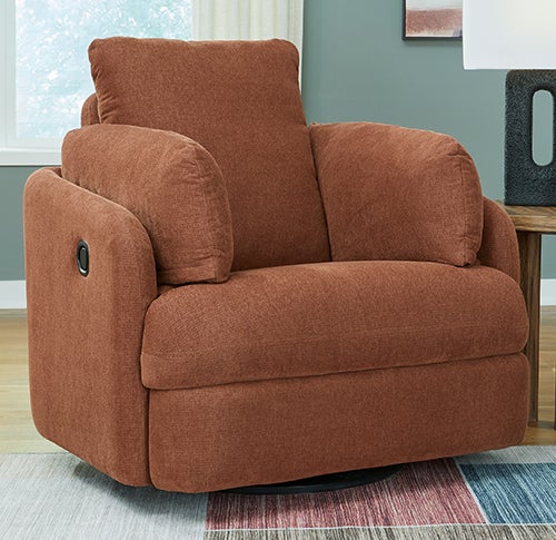 Signature Design by Ashley Modmax Swivel Glider Recliner in Spice