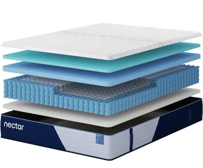 Nectar Luxe Hybrid 5.1 Queen Mattress - White