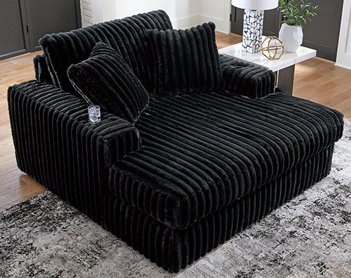 Signature Design by Ashley Midnight-Madness Oversized Chaise-Onyx