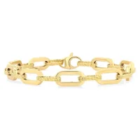 14K Yellow Gold Paperclip Bracelet display image