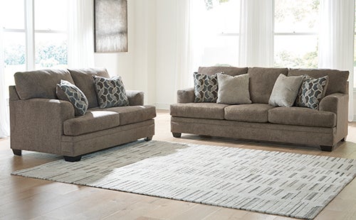 Signature Design by Ashley 2-Piece Stonemeade Sofa & Loveseat in Nutmeg