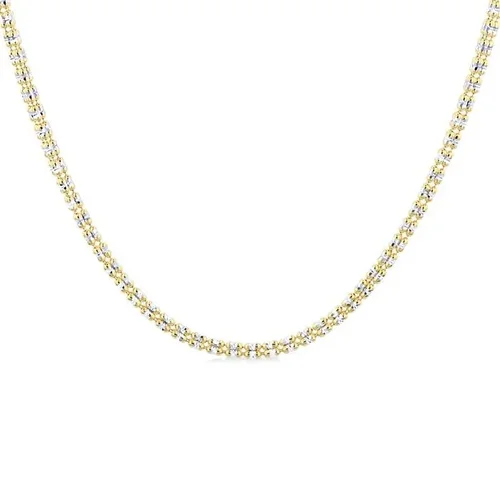 Two-Tone Gold Chain Necklace in 14K Yellow and White Gold