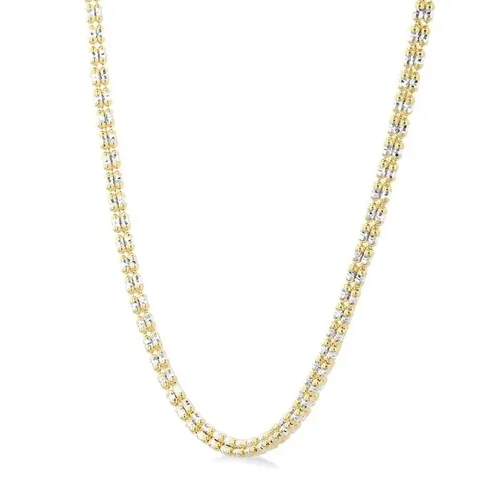 Two-Tone Gold Chain Necklace in 14K Yellow and White Gold