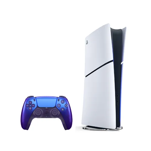 PS5 Slim 1TB Disc Console + Chroma Indigo Controller