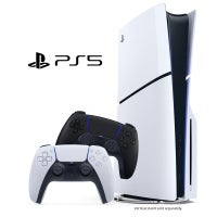 PS5 Bundle - Slim 1TB Disc Console with Extra Controller in Midnight Black display image